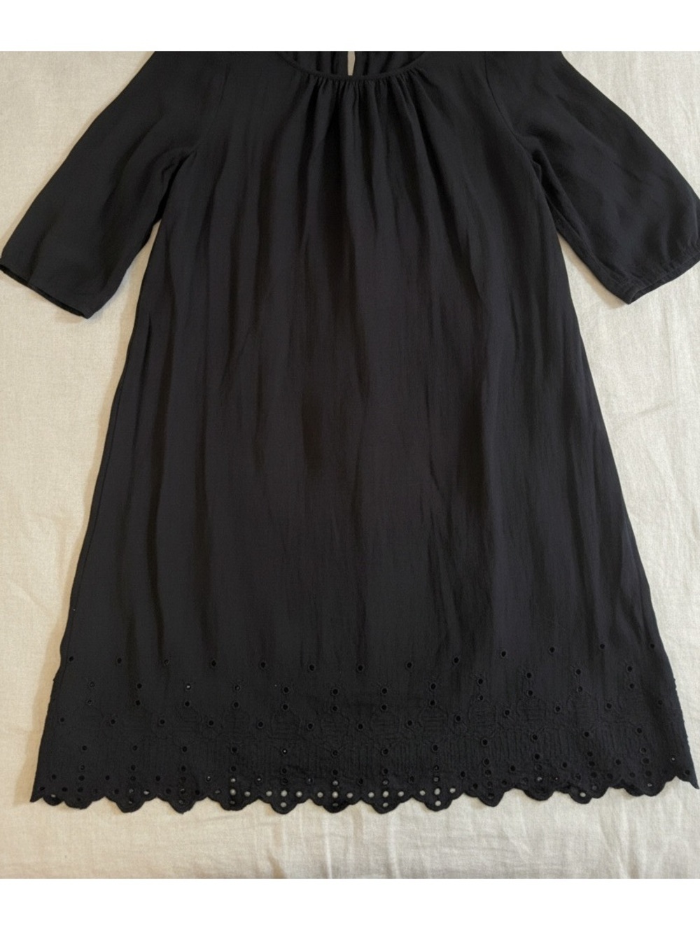 Old Navy Black Dress with Eyelet Detail Size Large